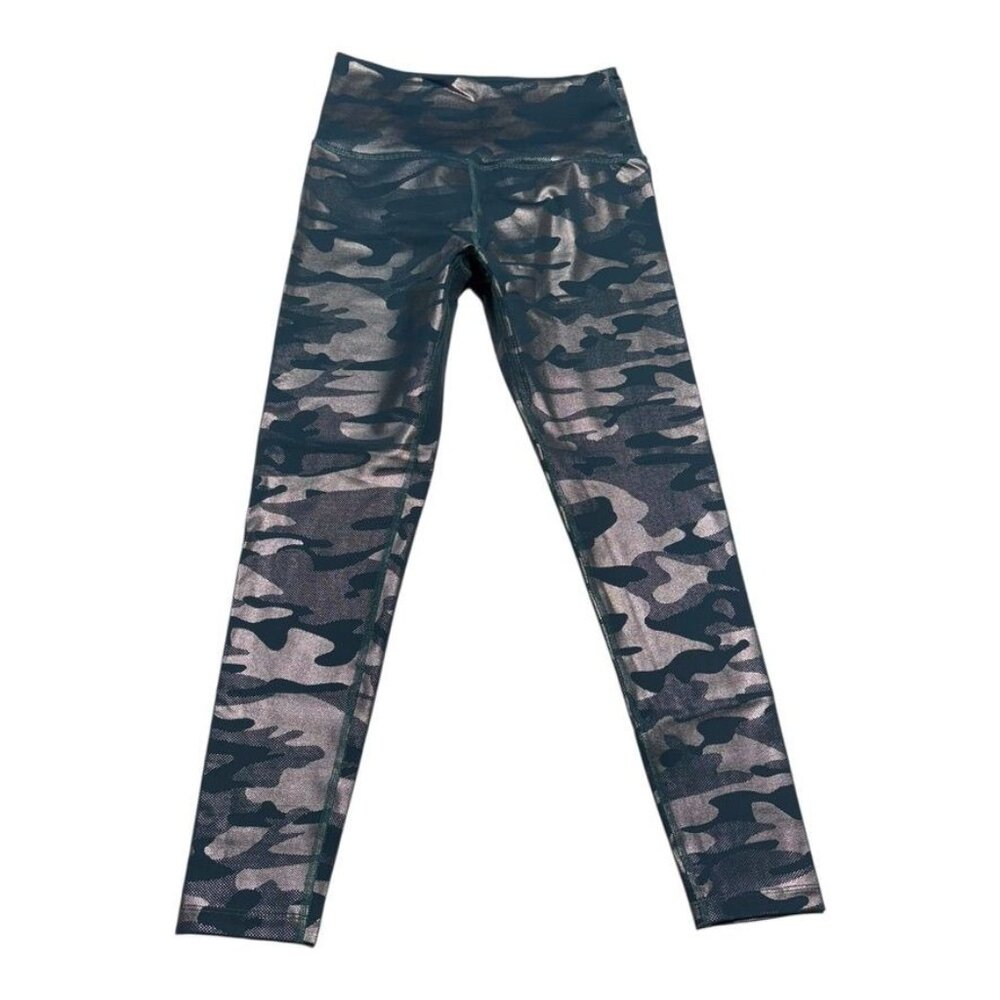 Beyond Yoga Camo Leggings Green/Silver Size Medium - Picture 8 of 8